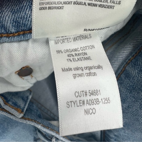 AGOLDE Nico High Rise Slim Jeans Size 30 –Organic Cotton – Light Wash Distressed - Picture 6 of 10